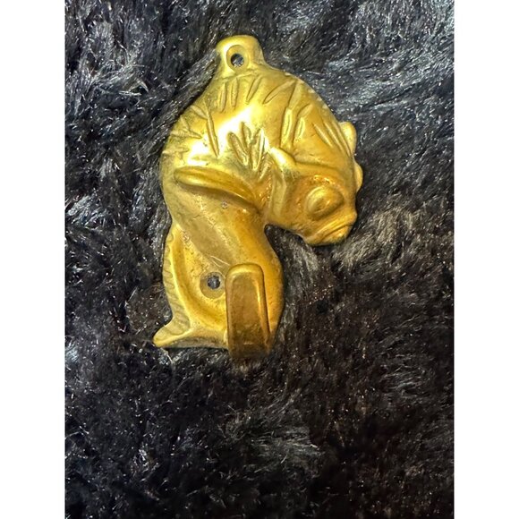 Vintage Brass Fish Wall Hook - Picture 1 of 5